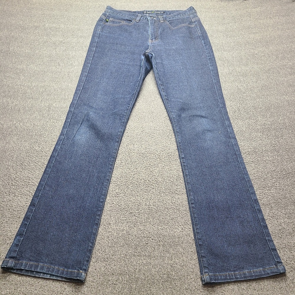 DKNY Jeans Straight Leg Denim Pants Womens 6 Blue Excellent Stretch Y2K Classic
